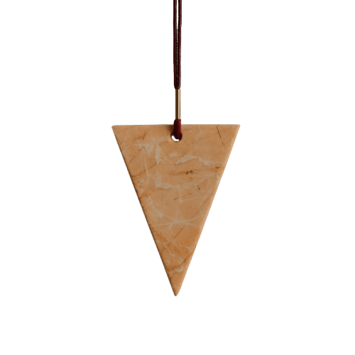 Pink Marble Triangle in White background