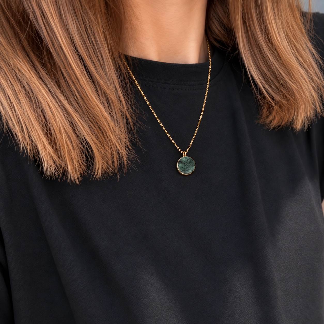 ELEMENTS 09 — Tinos Green Silver Pendant