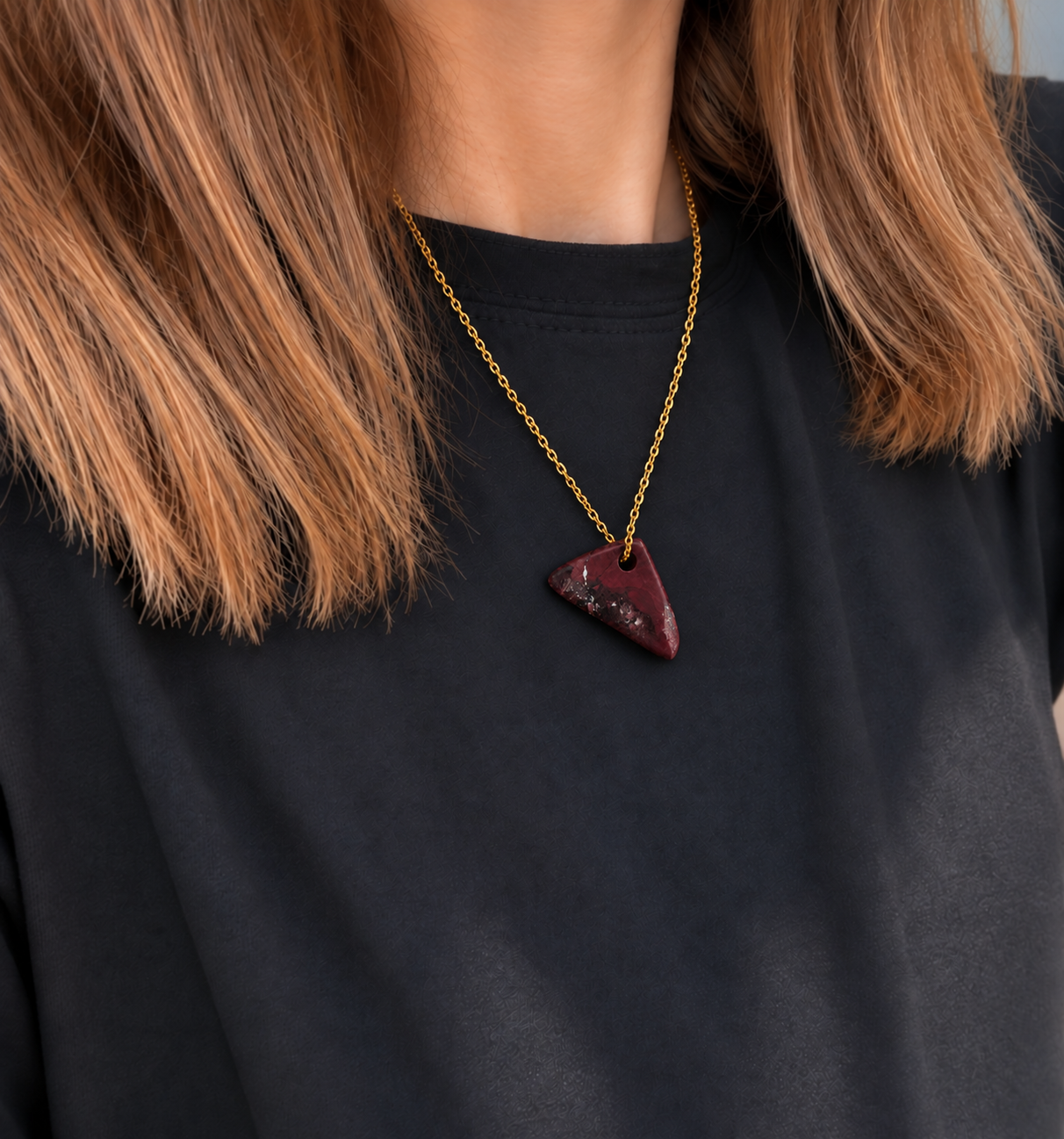 ΜΟΝΟ 15 – Red Eretria Marble Necklace